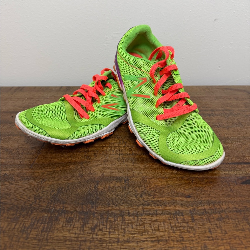 New Balance Kids Sneakers - Lime Green and Neon Pink